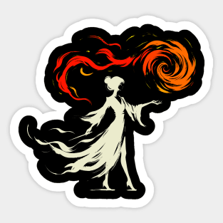 Mage Fireball Sticker